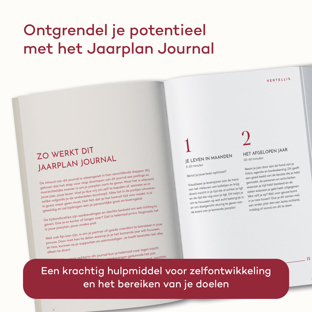 Jaarplan Journal: Jouw Persoonlijke Groeigids voor 2024 - Transformeer dromen in realiteit met doelbewuste stappen