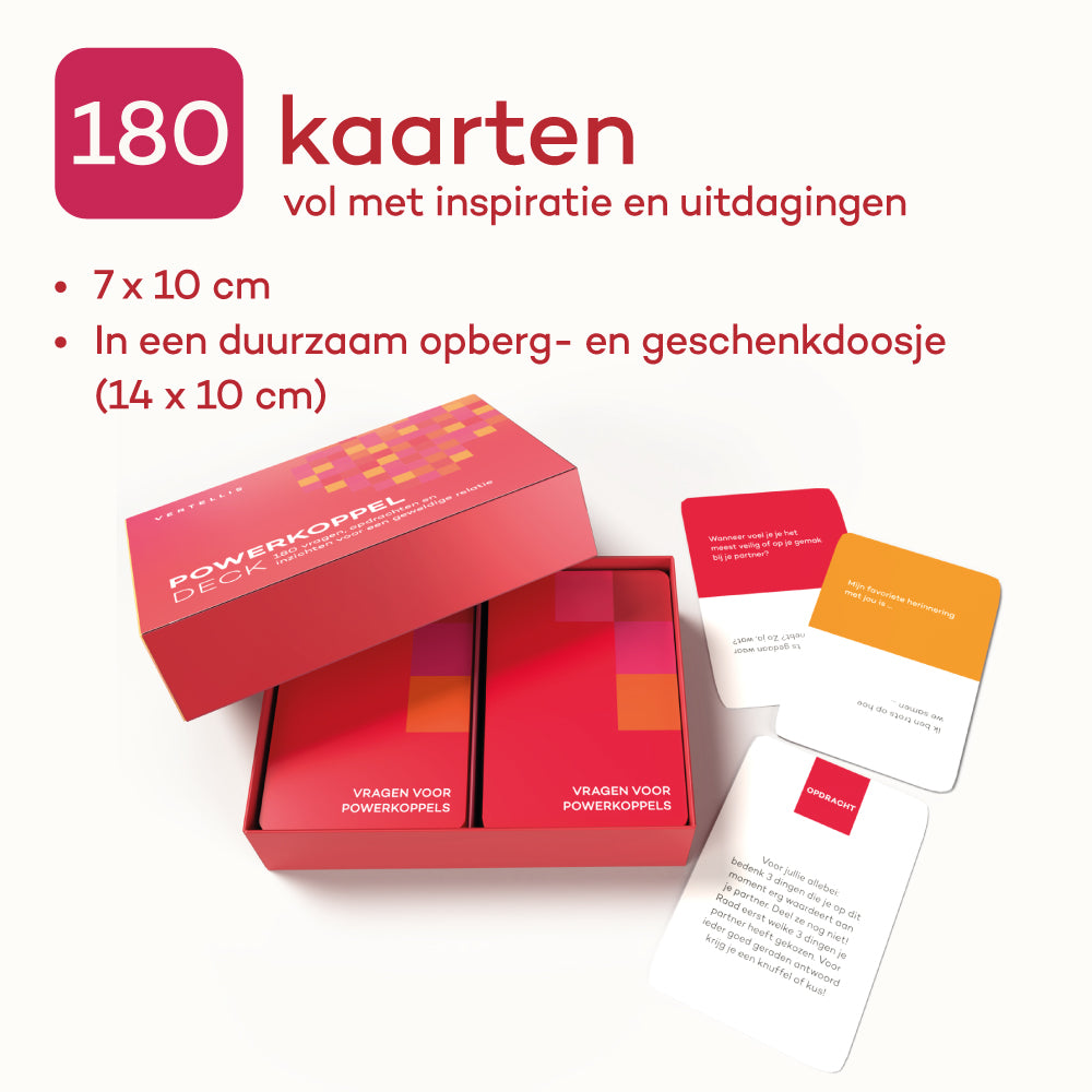 Het Powerkoppel Deck - 180 inspirerende vragen - Samen groeien en verbinden