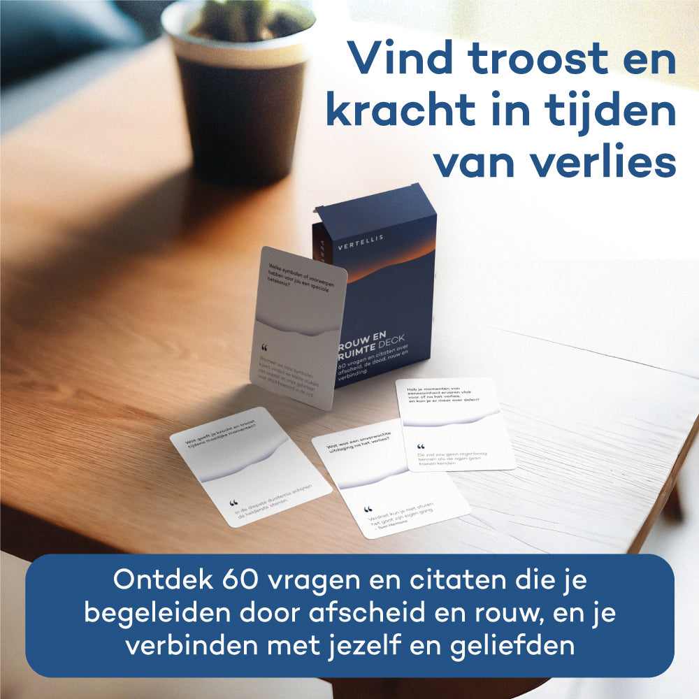 Boek: Met je hart vooruit + Rouw en Ruimte Deck