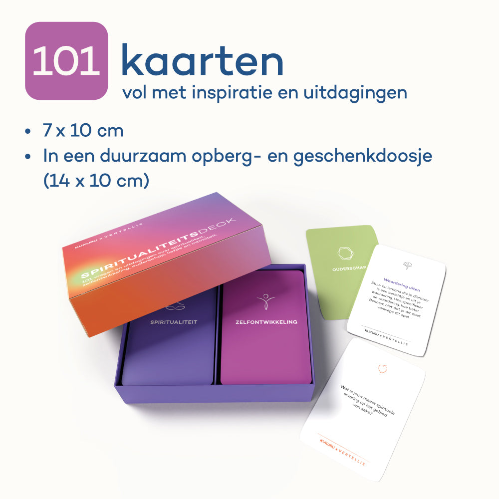 Spiritualiteitsdeck - 101 vragen voor meer betekenis en verbinding in je leven