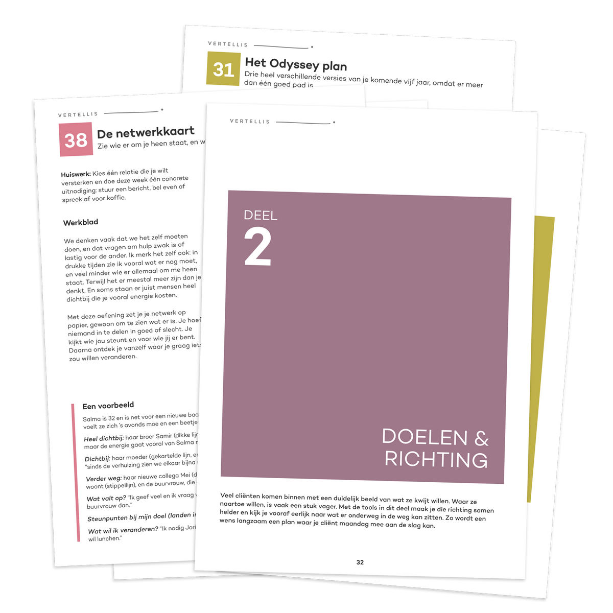 De Vertellis Coachtoolkit, Deel 2 Doelen & richting met werkblad