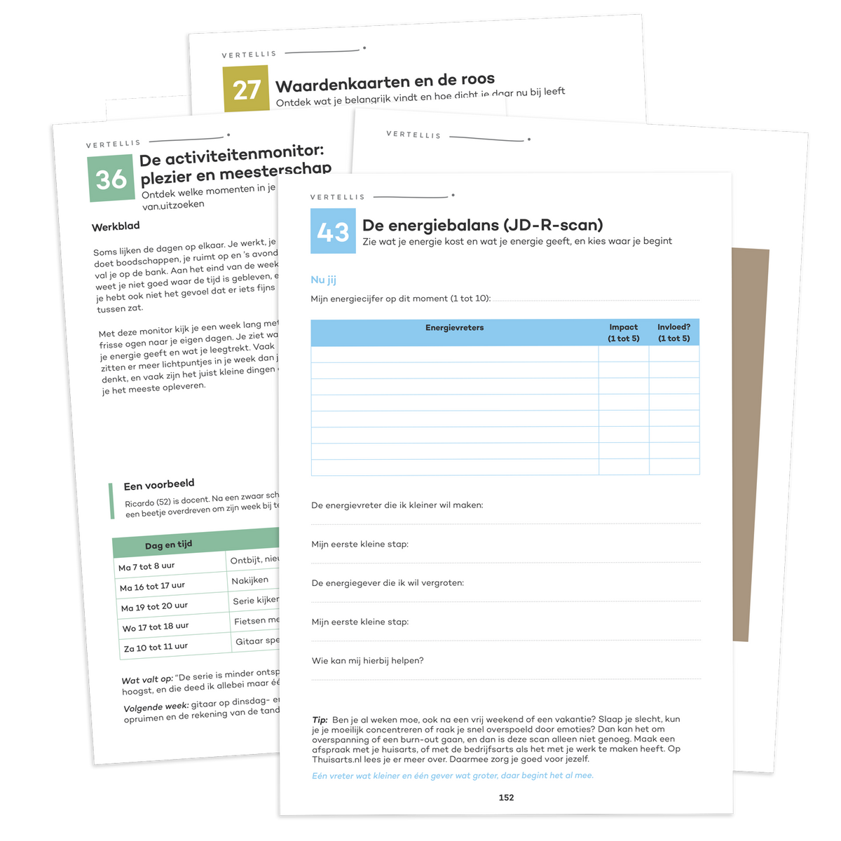 De Vertellis Coachtoolkit, werkblad De energiebalans
