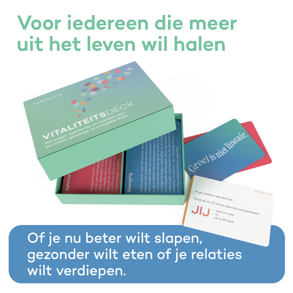 Vitaliteitsdeck - 162 vragen, opdrachten en inzichten voor meer vitaliteit en geluk