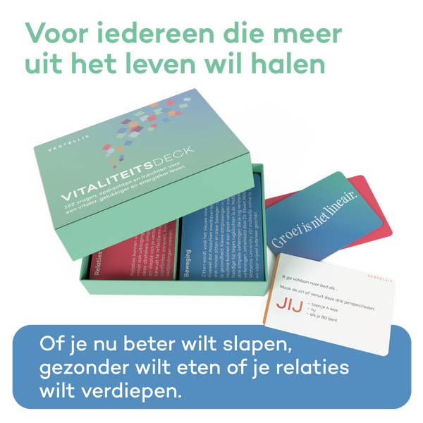 Vitaliteitsdeck - 162 vragen, opdrachten en inzichten voor meer vitaliteit en geluk