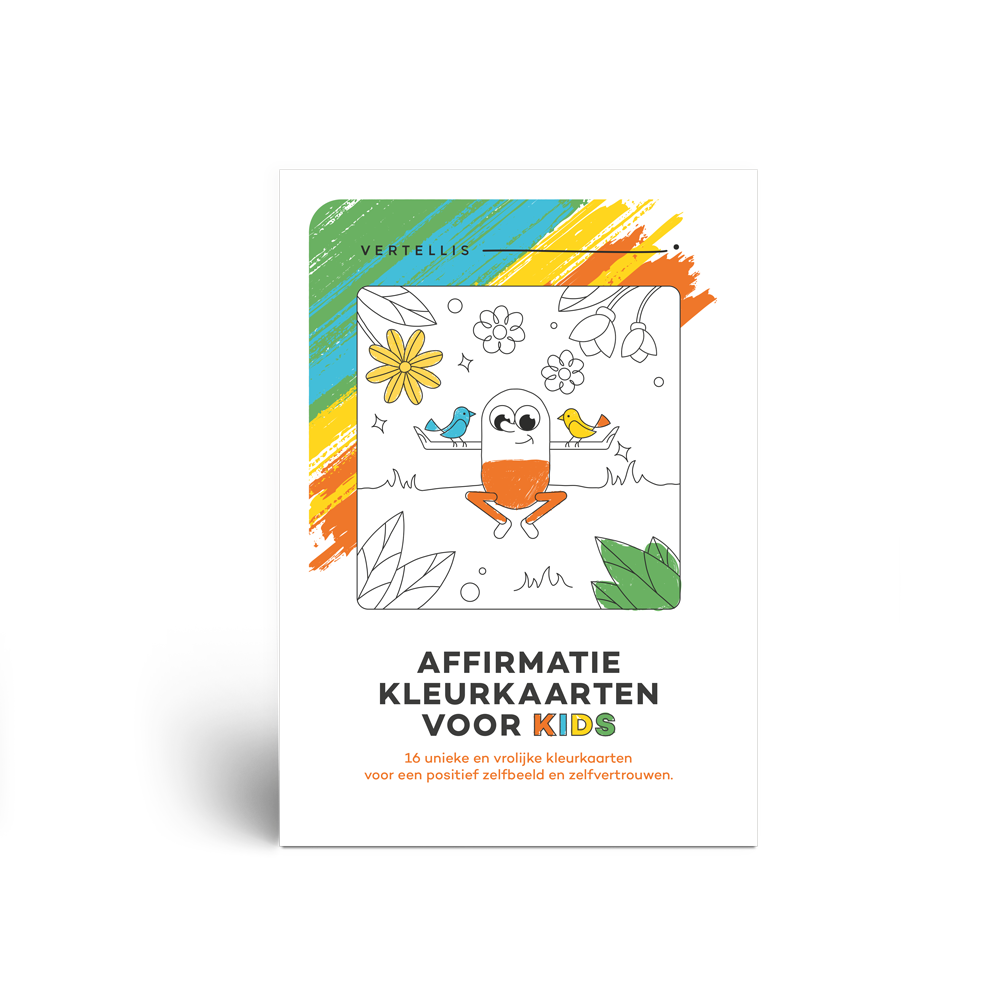 Affirmatie Kids kleurkaarten - voor een positief zelfbeeld en zelfvertrouwen