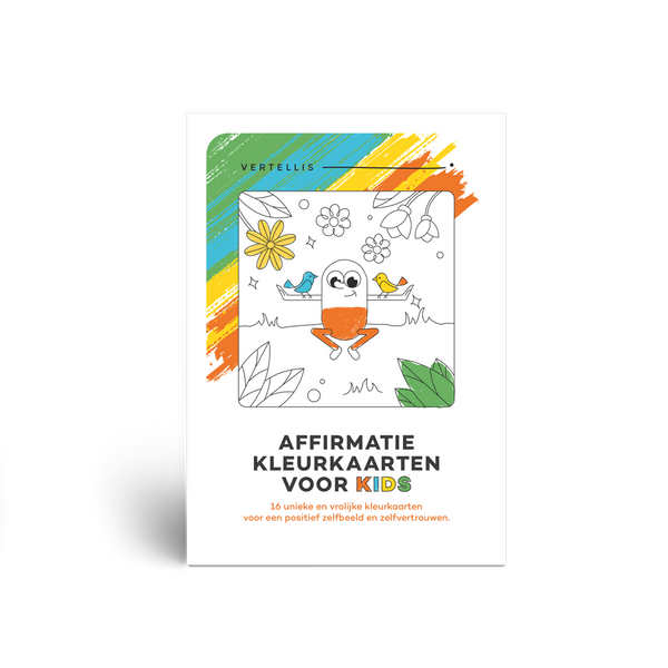 Affirmatie Kids kleurkaarten - voor een positief zelfbeeld en zelfvertrouwen